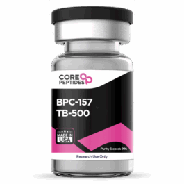 BPC-157 and TB-500 blend peptide vial, 10mg and 20mg, Core Peptides